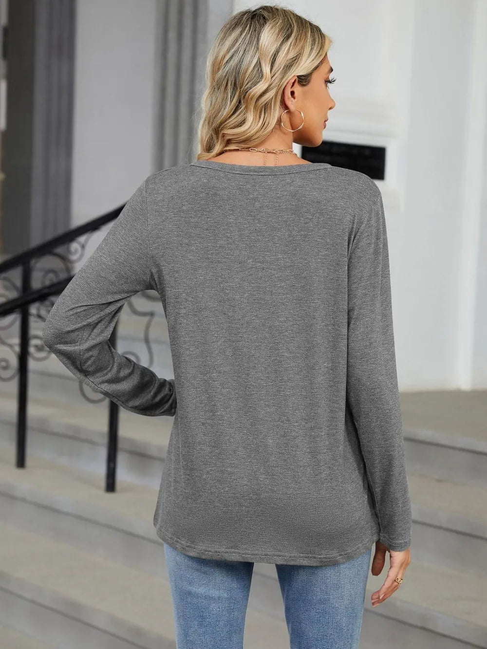 Notched Long Sleeve T-shirt (6)