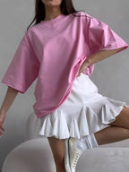 Round Neck Half Sleeve Oversized T-shirt (7)