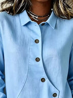 Full Size Asymmetrical Button Down Shirt Plus (8)