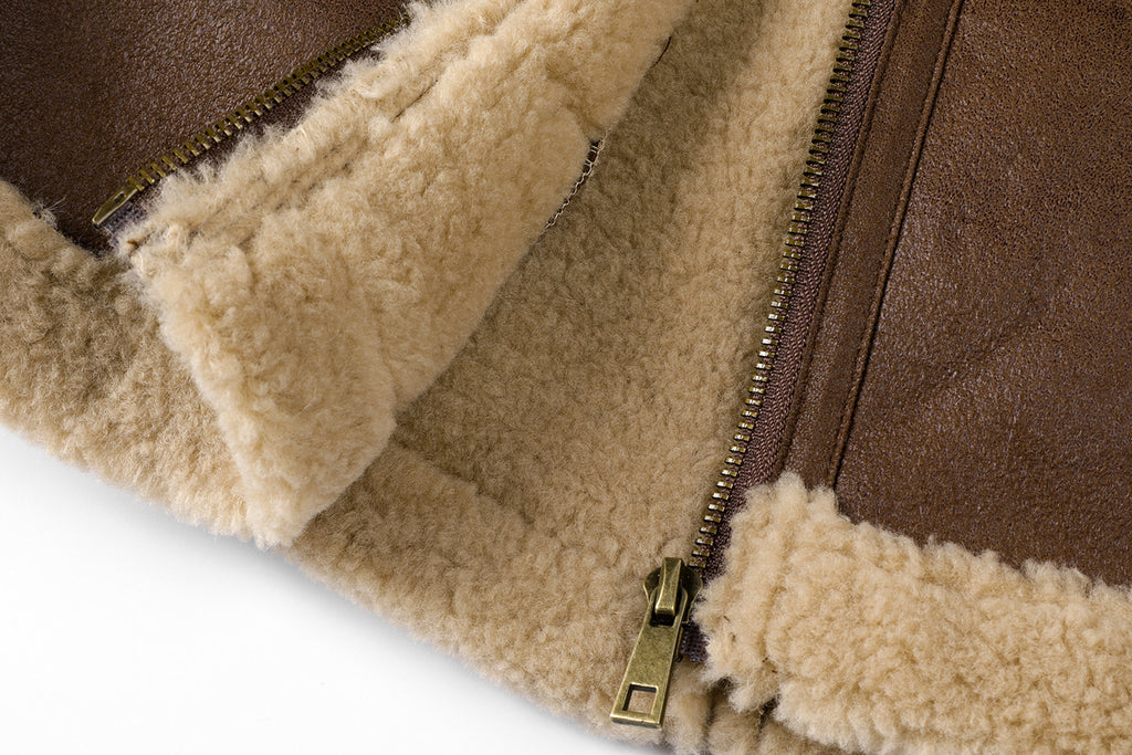 Stand Collar Fur Integrated Lamb Short Coat photo 16