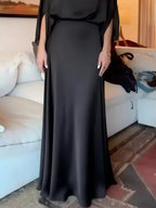 Full Size Elegant Batwing Sleeve Maxi Dress Plus (10)