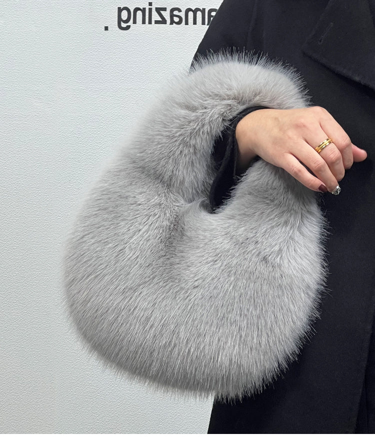 Portable Fur Bag Fall Winter Popular photo 3
