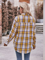 Plaid Button-down Long Sleeve Shirt (34)