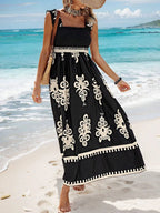 Smocked Printed Wide Strap Maxi Dress (4)