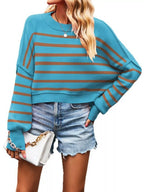 Crew Neck Dropped Shoulder Sweater (20)