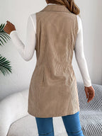 Double-breasted Long Vest Coat (5)