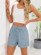 Casual Drawstring Elastic Waist Shorts (25)