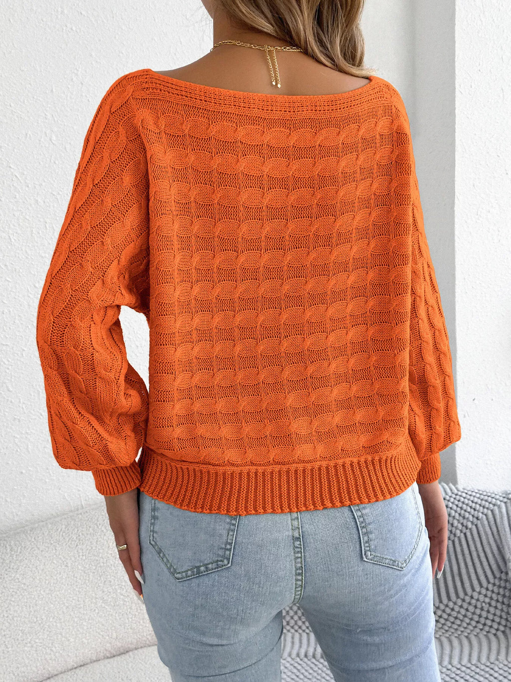Cable Knit Boat Neck Sweater (13)
