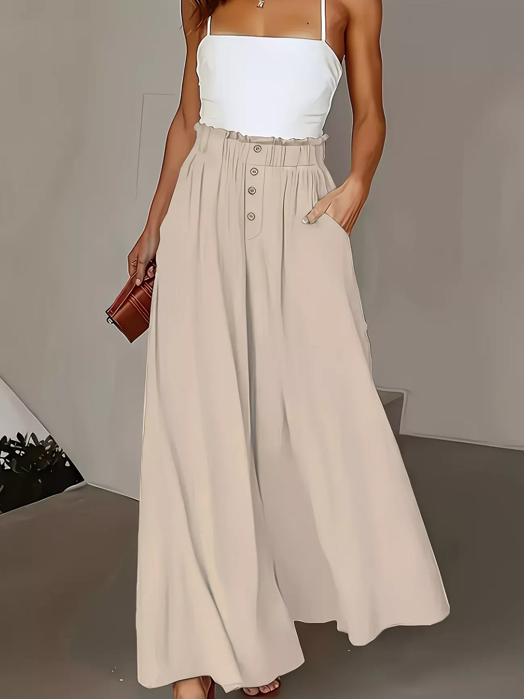 High Waist Wide Leg Pants