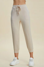 Full Size Air Scuba Drawstring High Waist Cropped Pants (5)