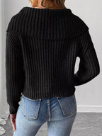 Contrast Bow Long Sleeve Sweater (8)