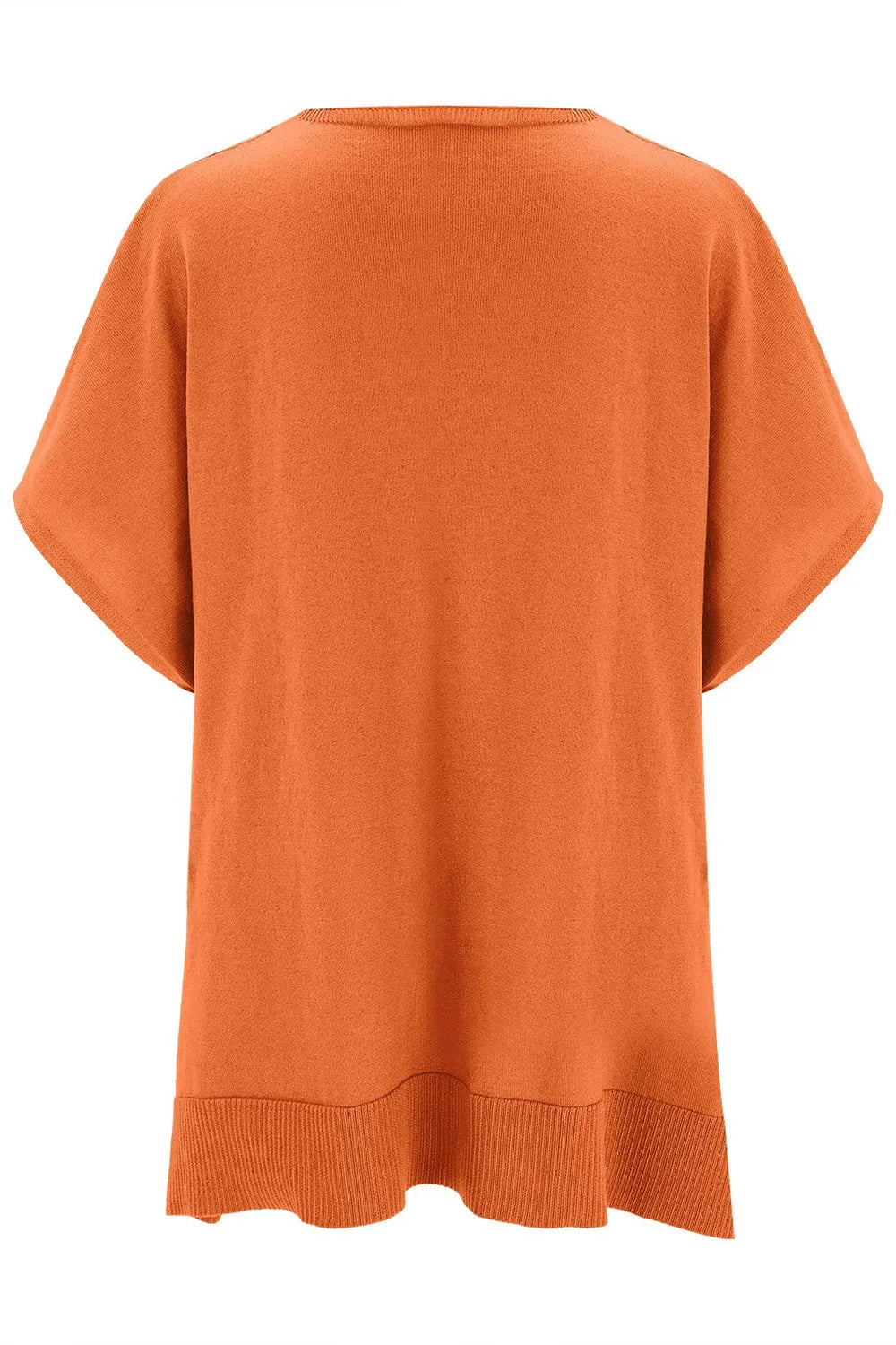 Slit V-neck Half Sleeve Knit Top (23)