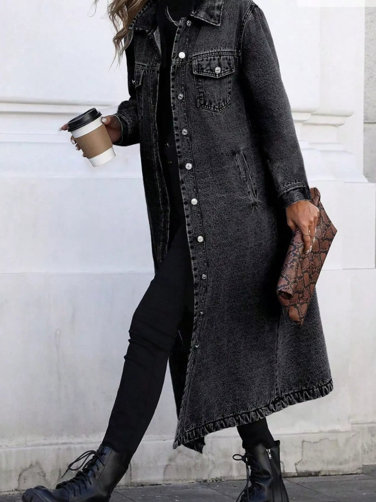 Longline Button-front Denim Jacket (8)