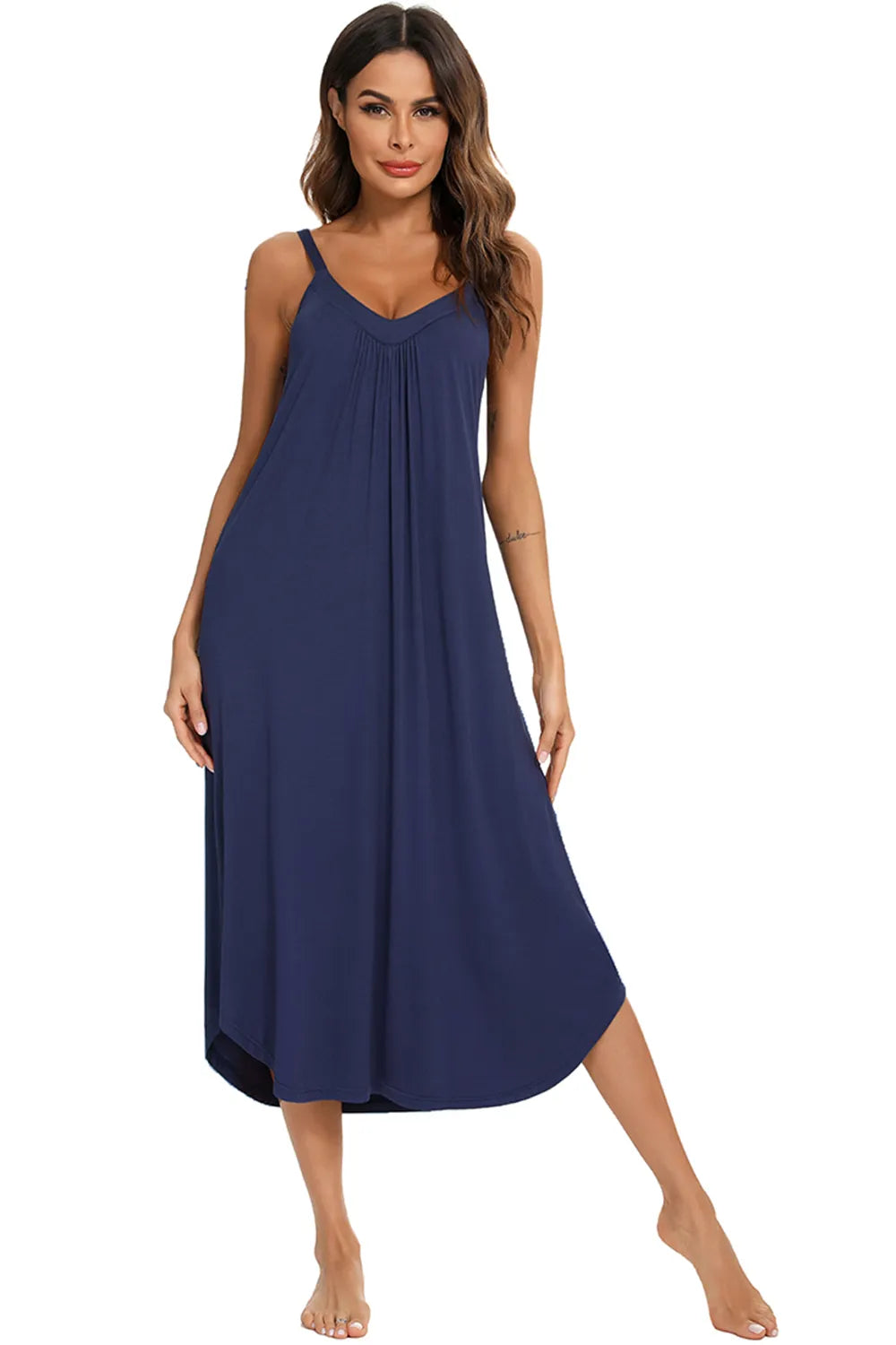 V-neck Midi Lounge Dress (16)