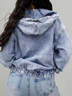 Vintage Washed Zip Up Hooded Denim Jacket (6)