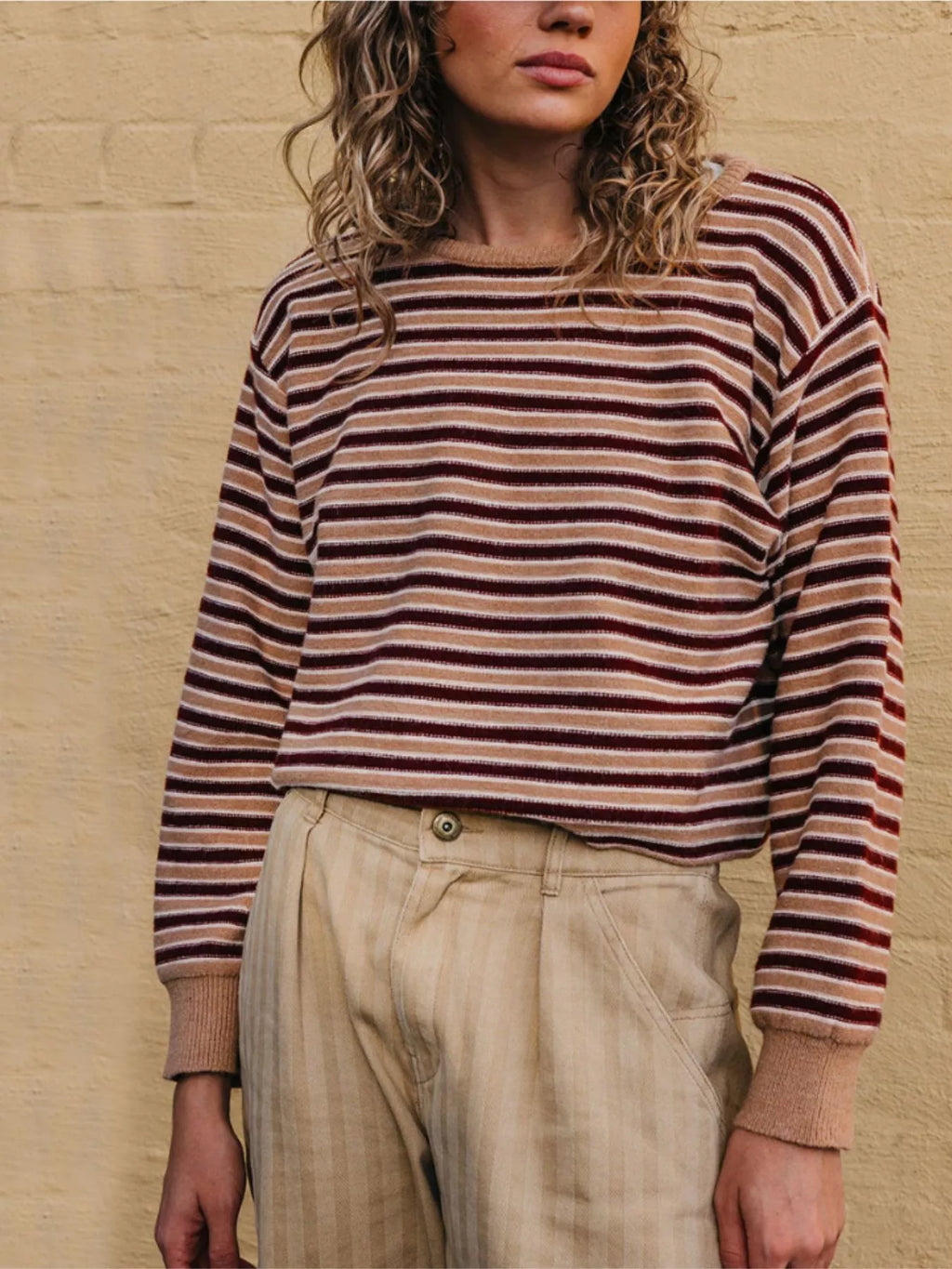 Striped Crew Neck Sweater (2)