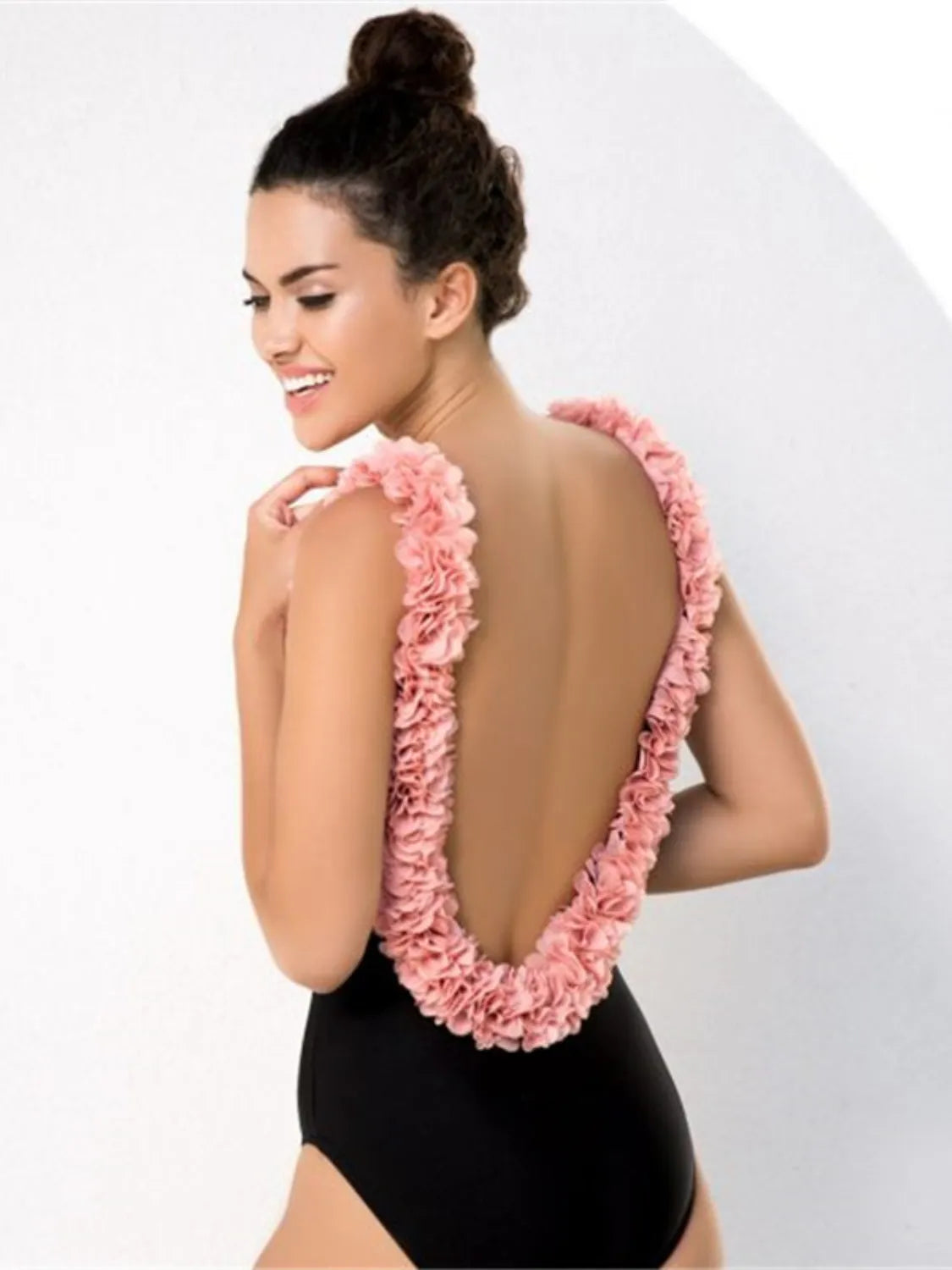 Backless Petal Strap Parent-child Swimsuit (4)