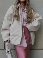 Full Size Snap Down Drop Shoulder Jacket (2)