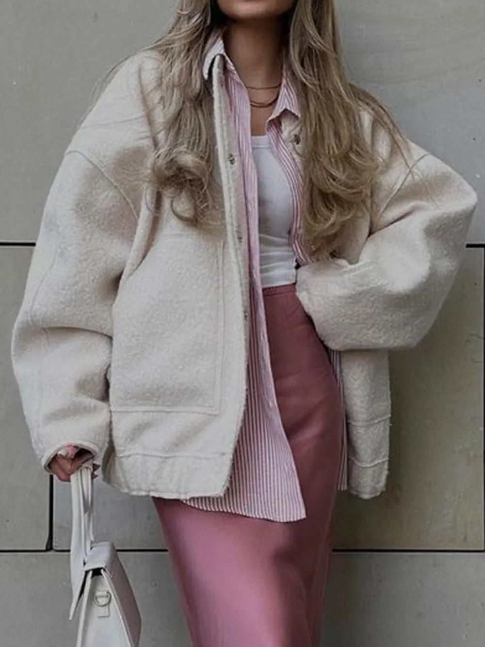 Full Size Snap Down Drop Shoulder Jacket (2)