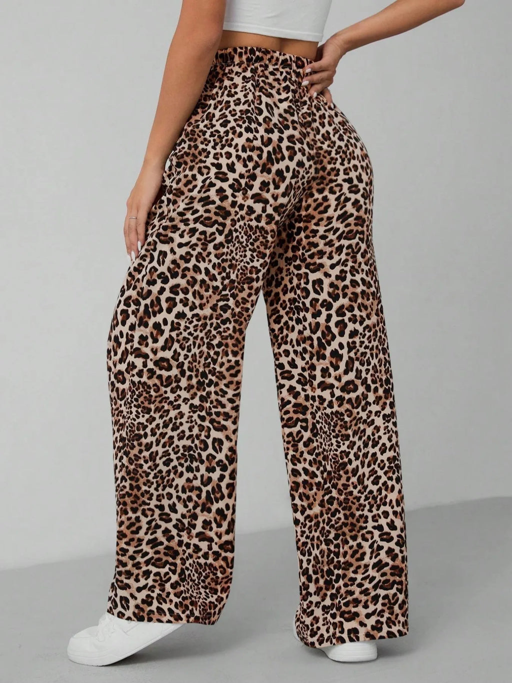 Leopard Print Wide Leg Pants (2)