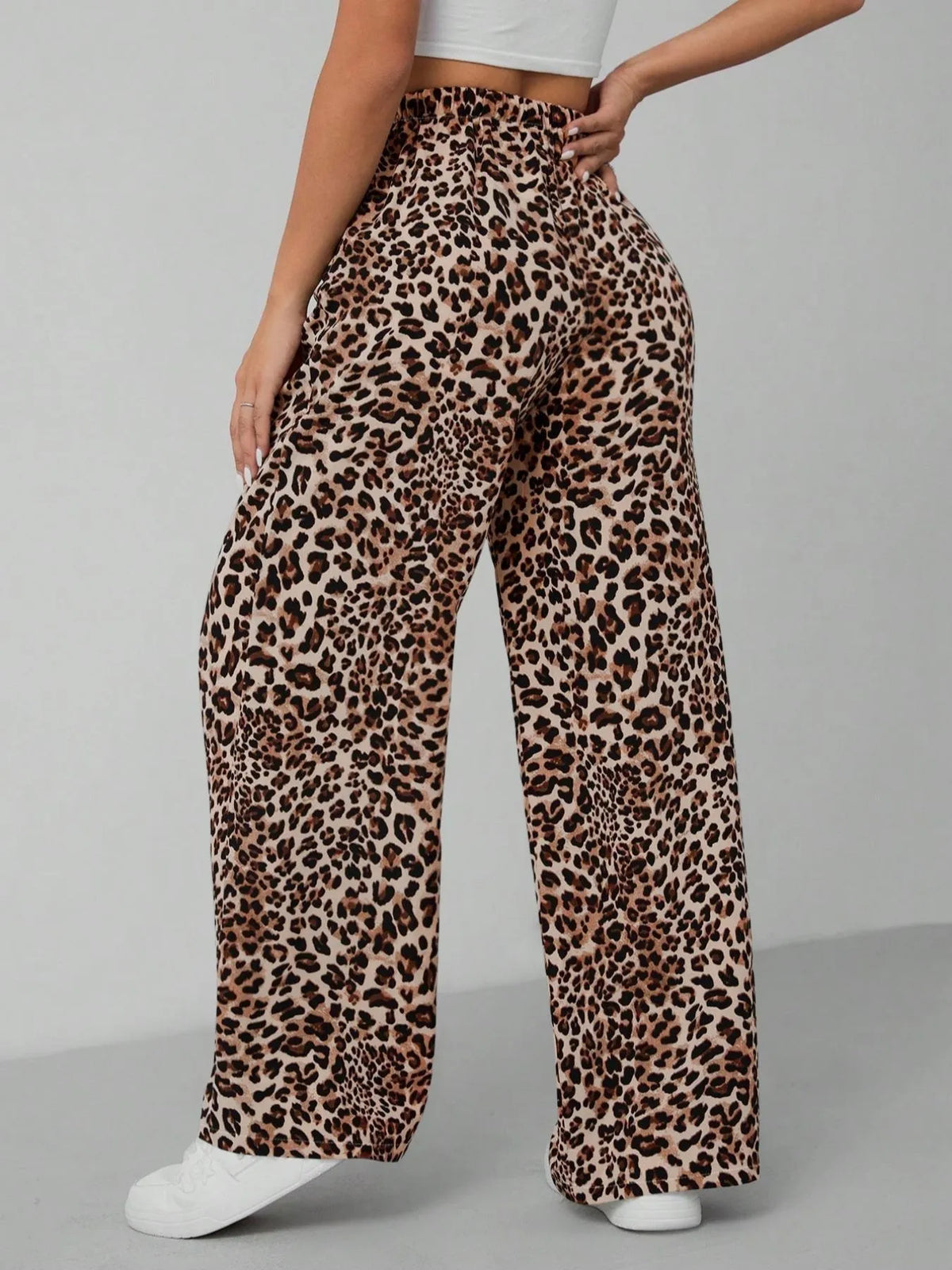 Leopard Print Wide Leg Pants (2)