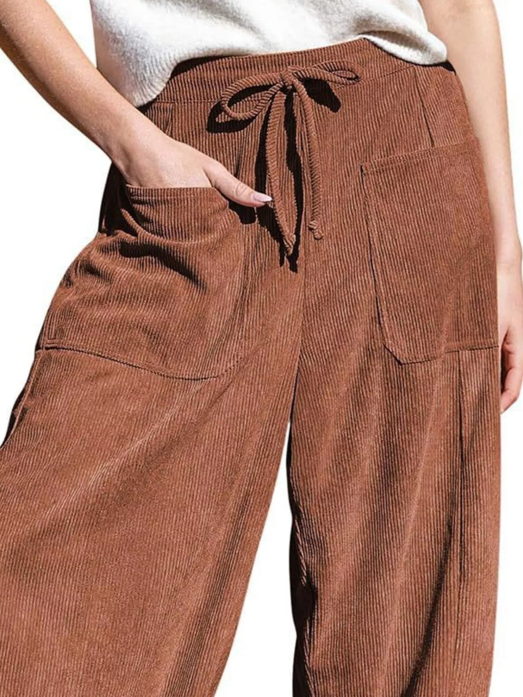 Casual Corduroy Wide Leg Pants Pockets (12)