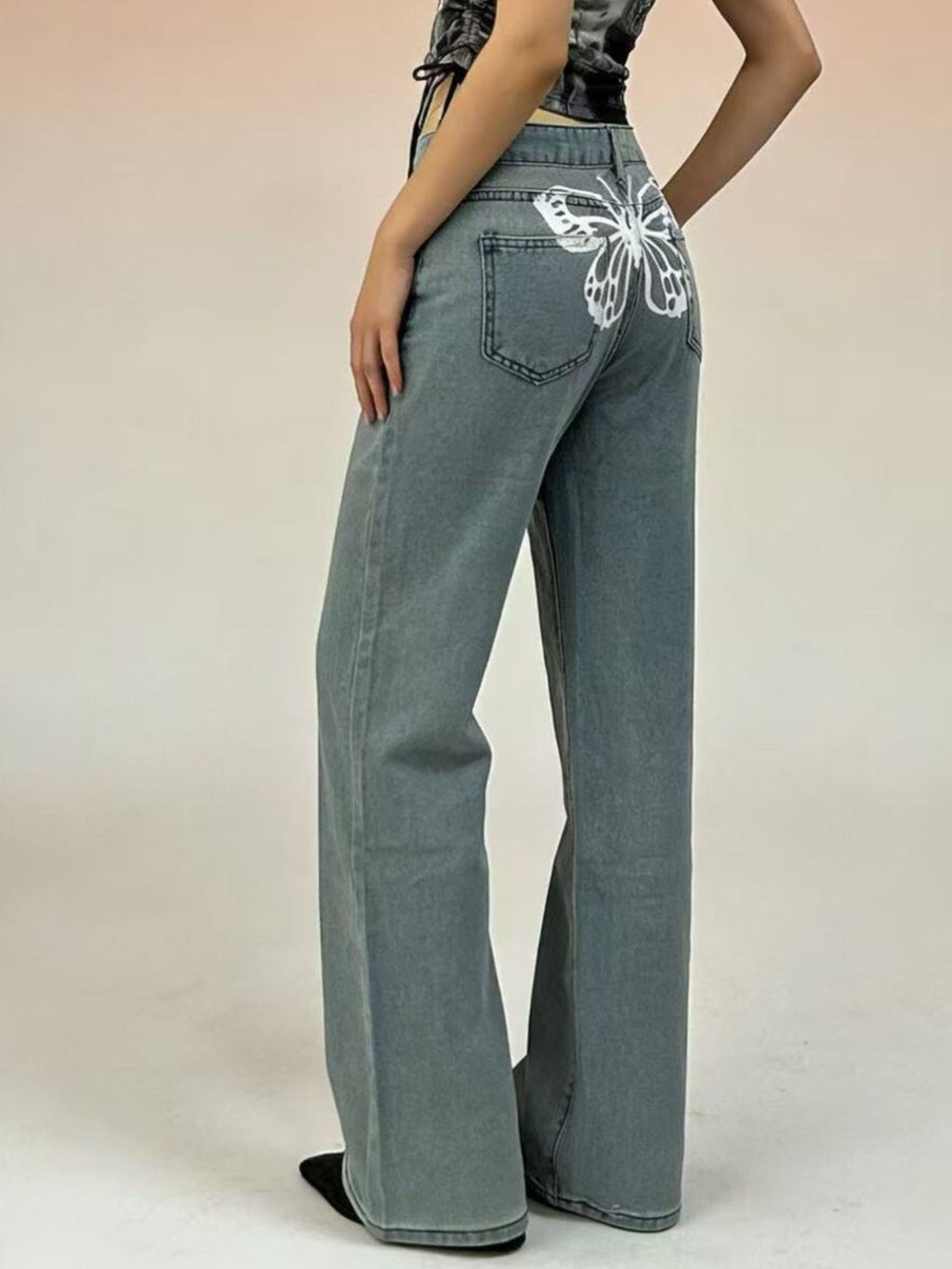Butterfly Back Wide Leg Jeans (8)