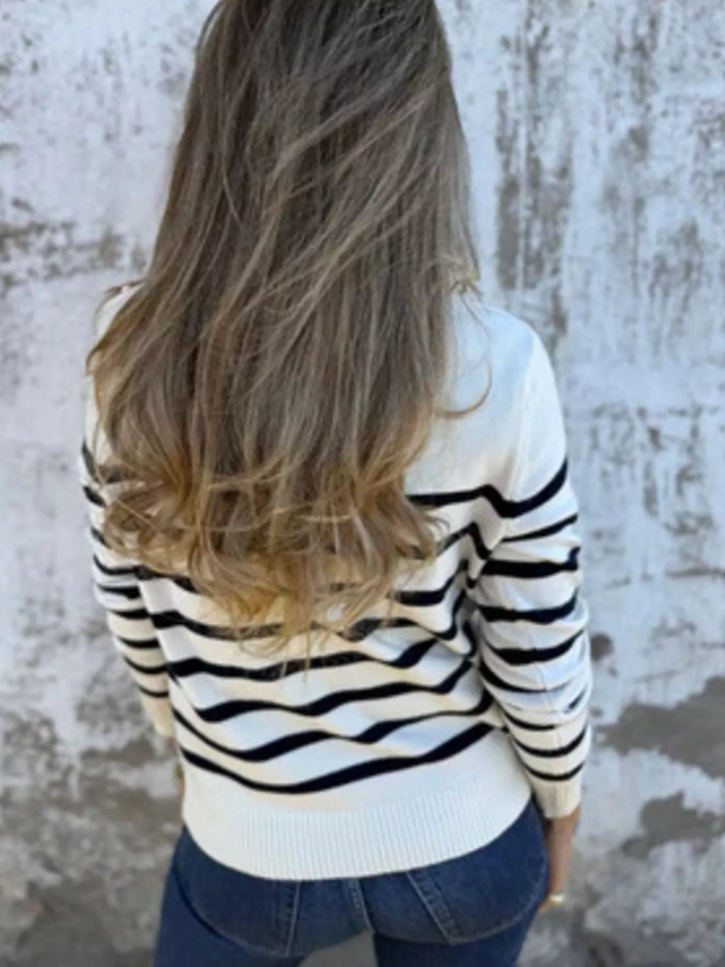 Full Size Striped Turtleneck Long Sleeve Sweater Plus (21)