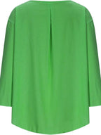 Full Size Round Neck Relaxed Fit Blouse Plus (16)