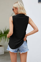 Notched Neck Curved Hem Eyelet Tank (18)