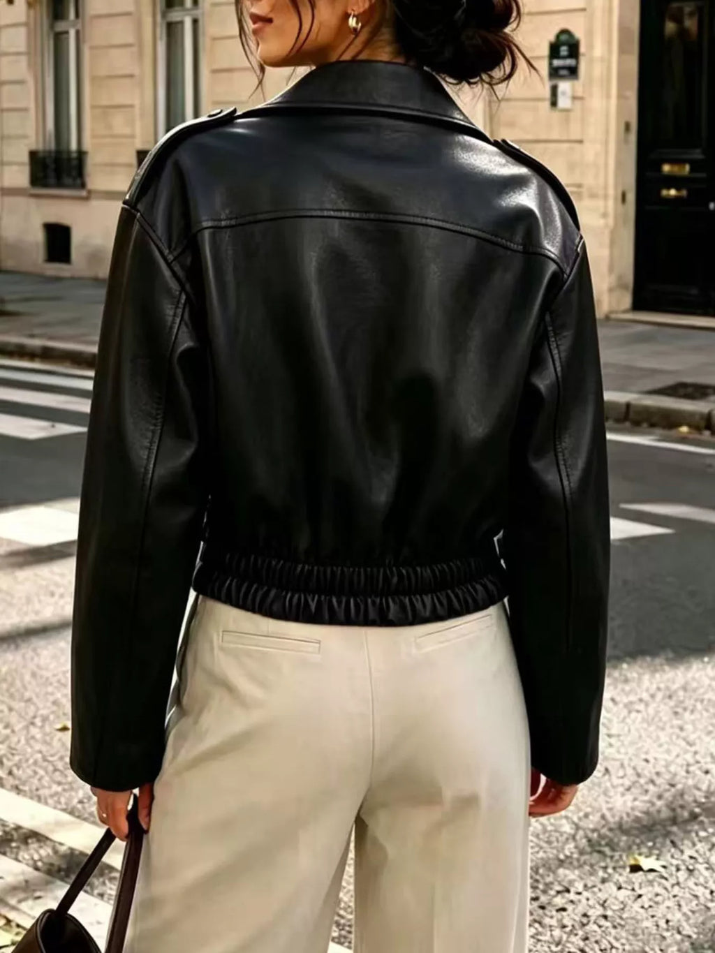 Faux Leather Zip Up Jacket (4)