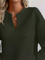 Textured Notched Raglan Sleeve Sweatshirt (21)