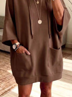 Full Size Drawstring Oversized Front Pockets Hoodie Plus (5)