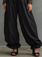 Full Size Smocked Ruffle Hem Wide Leg Pants Plus (2)