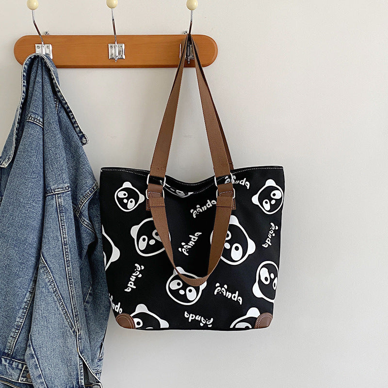 Cute Panda Canvas Bag Cartoon Casual Shoulder variant CJNS196100401AZ
