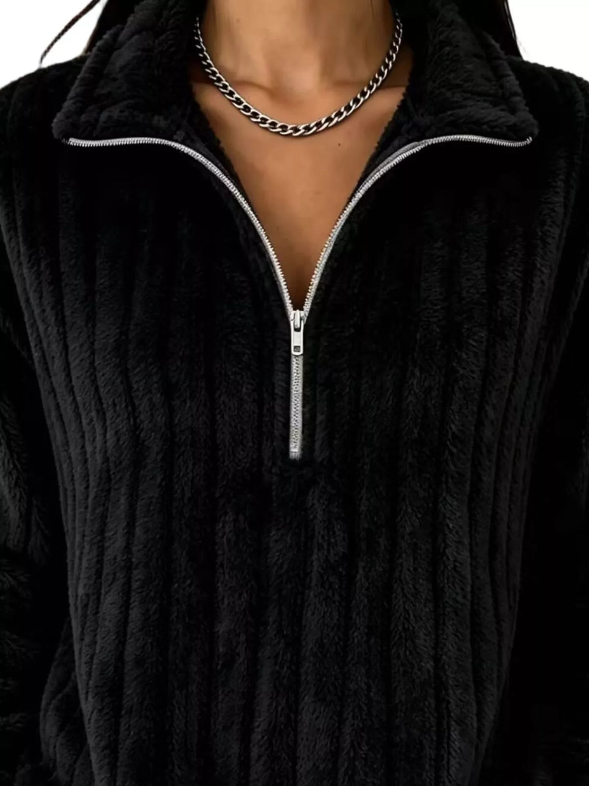 Quarter-zip Dropped Shoulder Sweatshirt (14)