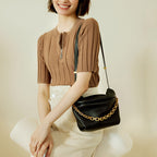 Leather Folds Clouds Bag Chain Shoulder Cowhide Crossbody variant CJNS200464501AZ