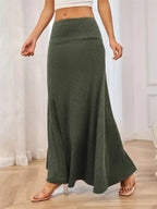 Flowy Maxi Skirt Wide Waistband (8)