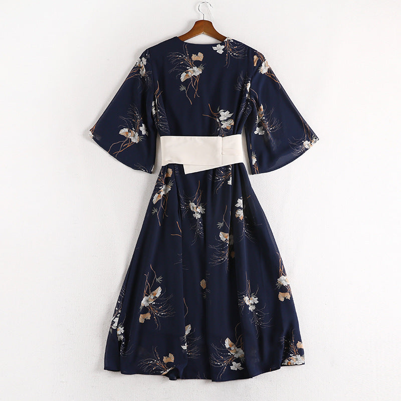 Floral V-neck Dress photo 4