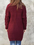 Chunky Knit Open Front Cardigan (4)