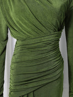 Ruched Long Sleeve Maxi Dress (15)