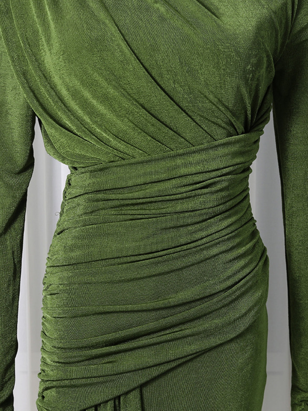 Ruched Long Sleeve Maxi Dress (15)