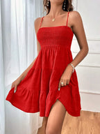 Smocked Tiered Sleeveless Mini Dress (32)