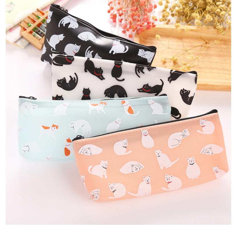 Cat Pen Bag Jelly Gel Cartoon Pencil Case photo 1