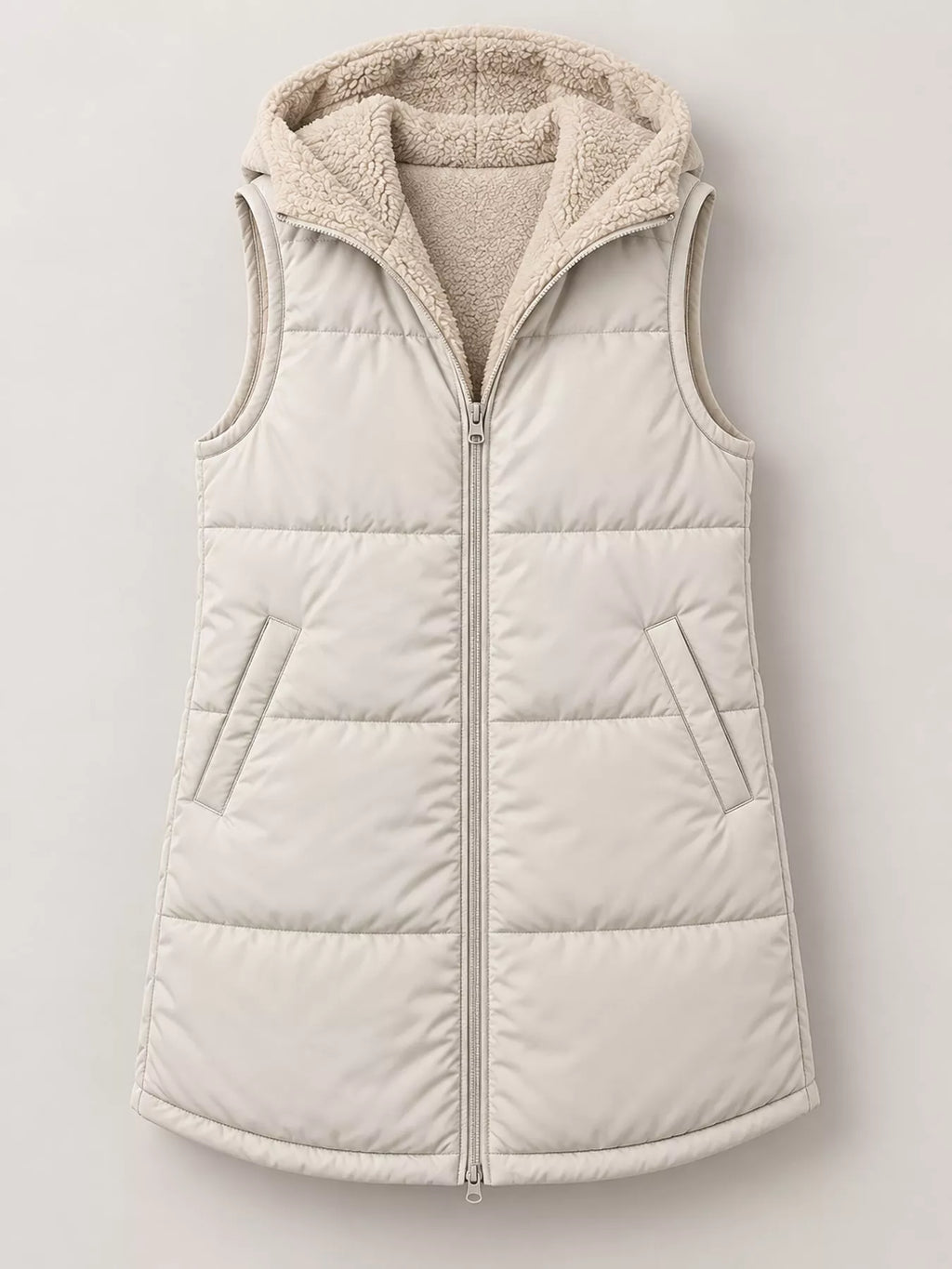 Full Size Hooded Sherpa-lined Puffer Vest Coat Plus (27)