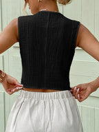 Textured Button-front Vest (9)