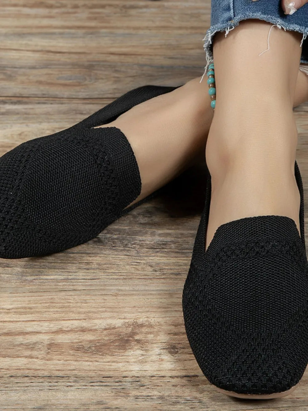 Square Toe Flat Slip-ons (5)