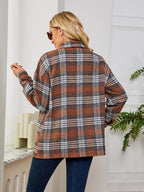 Plaid Collared Shirt Jacket (8)