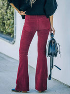 Full Size Corduroy Flare Pants Plus (19)
