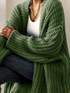 Chunky Knit Open Front Cardigan (11)